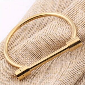Gold bar Bangle bracelet